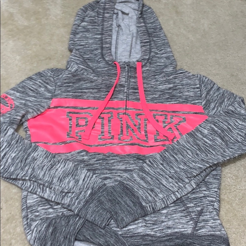 Pink Half Zip lightweight Hoodie